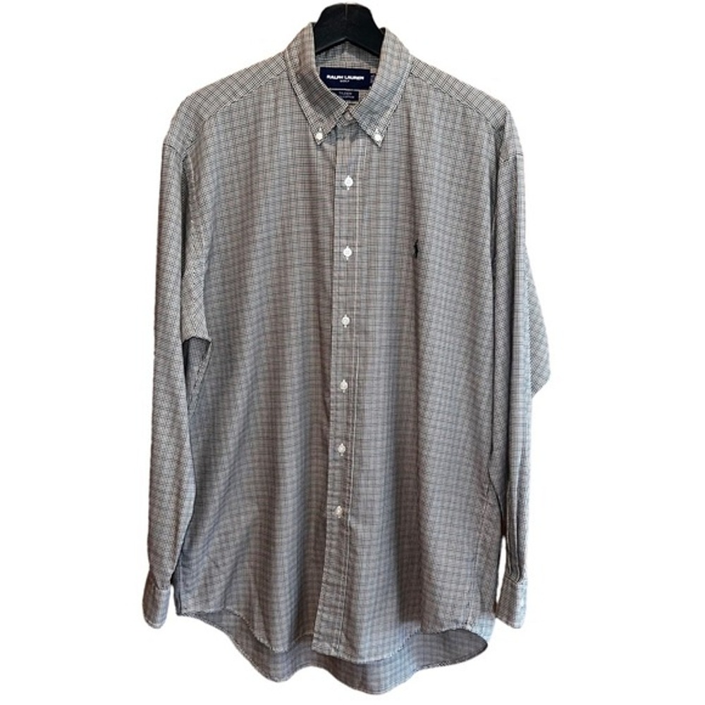 Ralph Lauren Golf Mens Tilden Button Down Plaid Shirt Size M